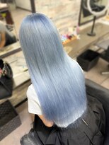 オズ 梅田店(OZ)&nbsp;ペールブルー/バージンレミーエクステ60枚/エクステごとカラー