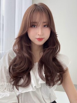 ソヨン 栄店(SOYON) 大人/小顔/シースルーバング/レイヤーカット/黒髪/ネビージュ
