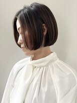 オーソ(AUTHO)&nbsp;ショートボブ/ネビージュ/小顔/前髪/白髪/白髪ぼかし/b