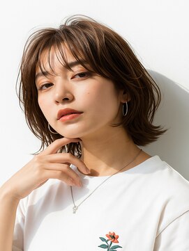 ウェーヴ アズシュガー 浜松佐藤店(wave as sugar) 透け感レイヤー×くびれミディボブ