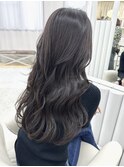 20代30代ロンググレージュオリーブアッシュ暗髪