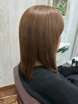 コルテ 倉敷西坂店(CoRte.) 髪質改善/大人セミディ/キャラメルブラウン/愛されヘア/乾燥対策