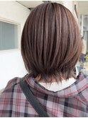 大人ガーリー/ダークアッシュ/似合わせカット/ミディアムレイヤ