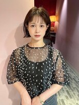 アクシス 栄店(`AXIS)&nbsp;ピンクベージュ/アンブレラカラー/クールショート/前髪/栄矢場町
