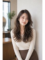バグズ ヘアデザイン 桔梗が丘店(Baguz HAIR DESIGN)&nbsp;くびれレイヤー×オリーブグレージュゆるウェーブ