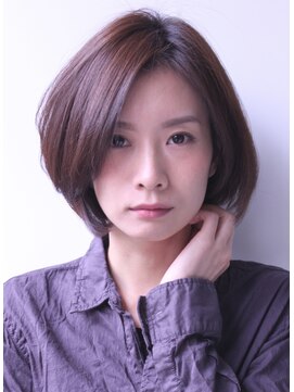 シャカ(SHAKA) 上品な女性☆ひし形シルエット 丸みショート 黒髪ベリーショート