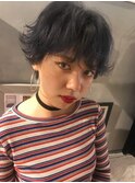 ランダムネイビーショート