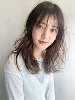 アルバム 銀座(ALBUM GINZA) ぼさふわミディアム_アッシュブラウンネオウルフ_37075