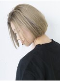 カジュアルストリート前下がりボブグレージュ【池袋東口/池袋】