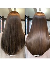 ユアーズ ヘアー 新宿店(youres hair) 髪質改善！高濃度水素トリートメント&イルミナカラー　Aujua