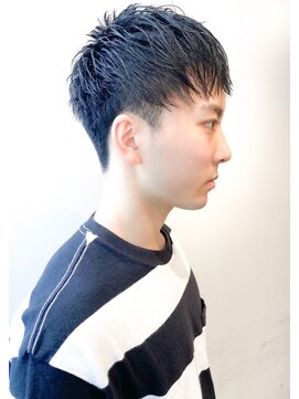 ルエ(rue) イケメン黒髪ニュアンスパーママッシュ束感モテる流行モテ髪