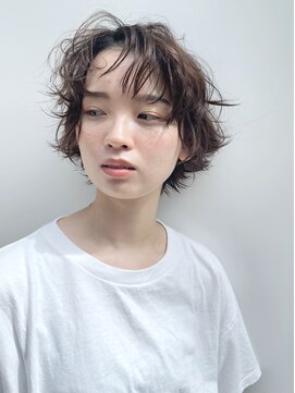 アイティーバイアルバム 藤沢店(IT by ALBUM) パーマ風マニッシュショート_ミニウルフテラコッタ_28732