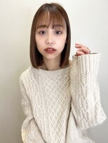【山田】シースルーバング切りっぱなしツヤストレート