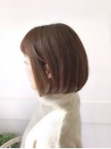 ボブ/ぱっつんボブ/ベージュ