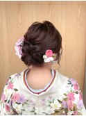 ふわふわアップヘア