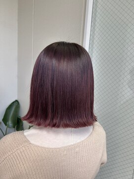 ガリカ シーム(Gallica/SEAM) 【桑原雪音】切りっぱなしボブ/艶感ピンクブラウン/暖色系カラー