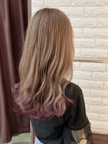 ギグスプラス(gigs+)&nbsp;裾カラー×ピンクバイオレット