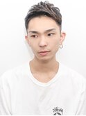 束感ショートマッシュパーマウルフ波巻きハイライト323