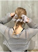 お出かけ前に！個性派三つ編みアレンジ