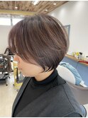柔らか透明感丸みショート
