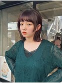 レイヤーカット/前髪カット/顔周り/ラベンダーカラー