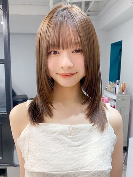 エトラ 渋谷店(etora) 小顔 前髪 レイヤーカット チェリーブラウン"