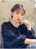 【上品ハンサムショート×シースルーバング】