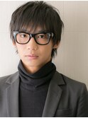 ダークアッシュ爽やか学生メンズカットa仙台愛子