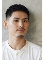 にもう クロップテーパーフェード&ブルーブラック