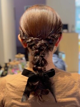 タイト編み下ろし/サイドループ編み