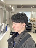 仙台メンズカット/メンズショート/アップバング/センターパート