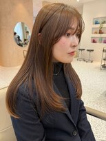 オン キャナルシティ博多前店(on)&nbsp;【晴音】顔まわりレイヤー/ミディアム/アッシュベージュ/20代