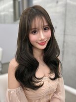 アリュウル 表参道 青山(Allure) 韓国ヘア*ふんわりくびれヘア×オリーブグレージュカラー○伊藤