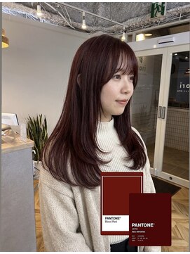 テーラヘアー 北習志野店(TELA HAIR) バーガンディー×レイヤー◎