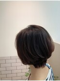 大人可愛いショートボブ(左サイド)