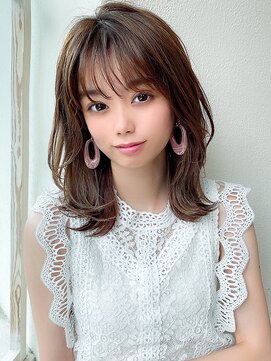 アフロート ディル(AFLOAT D'L) AFLOATeri 韓国風ヘア ヨシンモリ 透明感カラー セミロング髪型