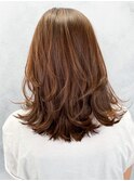 大人ウルフ_くびれヘアビタミンカラーメルティカラー_ba337511