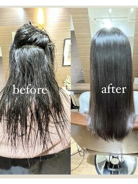 トレワ(trewa) 縮毛矯正×バイカルテ超音波アイロン【札幌大通り美容室trewa】