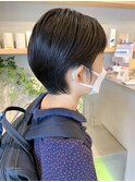 韓国風レイヤーカットウルフカット前髪カット丸みショート下北沢
