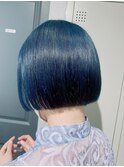ミニボブ_ネイビーブルー