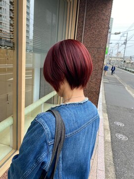 ブロッサム 東中野店 20代30代40代前下がりストレートラベンダーナチュラルボブ