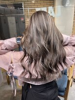 ラフ(LAFF) #バレイヤージュ#グレージュカラー#ボブウルフ#ココアベージュ