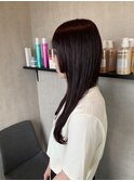 姫カット×ピンクブラウン