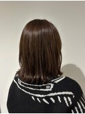 外ハネレイヤー×色持ちブラウン
