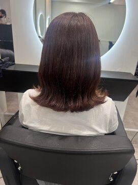 グランドライン(GRAND LINE) 外ハネボブ　ピンクブラウンカラー