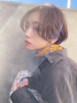 ロンドグロワール 大宮(Lond Gloire) ワンレン切りっぱなし韓国ボブ/ブリーチなし地毛風カラー/大宮