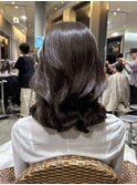 【Cura原宿】くびレイヤーボブルフネビージュコテ巻き風パーマ