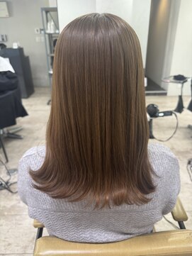アジールヘア 所沢プロペ通り店(agir hair) イメチェン美髪ヘーゼルベージュブリーチなしダブルカラー所沢