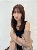 『サザワ』フェザーパーマチェリーブラウンミニウルフ