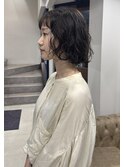前髪あり☆ボブのふんわりウェーブパーマ